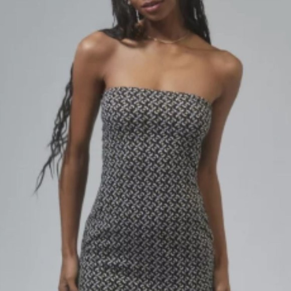 Urban Outfitters -  Kristy Printed Tube Dress, Size Large